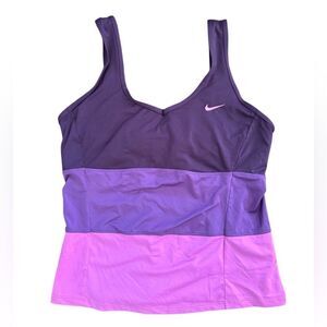 Nike Vintage Tennis Tank Top Purple / Pink Colorblock Size Large (12-14)